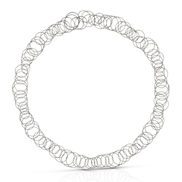 Buccellati 18k White Gold Hawaii Circle Necklace