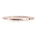 Buccellati 18k Rose Gold 0.15cttw Diamond Macri Bracelet Size 16