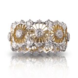 Buccellati 18k White and Yellow Gold 1.19cttw Diamond Eternelle Band Size 52