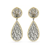 Buccellati 18k Yellow and White Gold 0.88cttw Diamond Ramage 5.7cm Drop Earrings