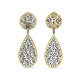 Buccellati 18k Yellow and White Gold 0.88cttw Diamond Ramage 5.7cm Drop Earrings