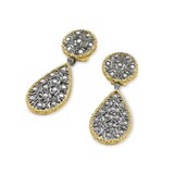 Buccellati 18k Yellow and White Gold 0.88cttw Diamond Ramage 5.7cm Drop Earrings