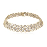 Buccellati 18k Yellow and White Gold 7.15cttw Diamond Étoilée Collar Necklace 16"