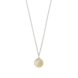 Buccellati 18k White and Yellow Gold 0.15cttw Diamond Macri Pendant 16"