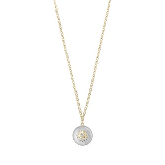 Buccellati 18k Yellow and White Gold 0.15cttw Diamond Macri Pendant 16" Buccellati 18k Yellow and White Gold 0.15cttw Diamond Macri Pendant 16"