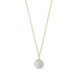 Buccellati 18k Yellow and White Gold 0.15cttw Diamond Macri Pendant 16"