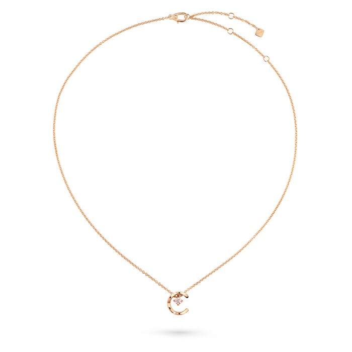 Chanel 18k Beige Gold 0.16cttw Diamond Coco Crush Necklace