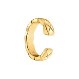 Chanel Jewelry 18k Yellow Gold Coco Crush Quilted Single Huggie Earring