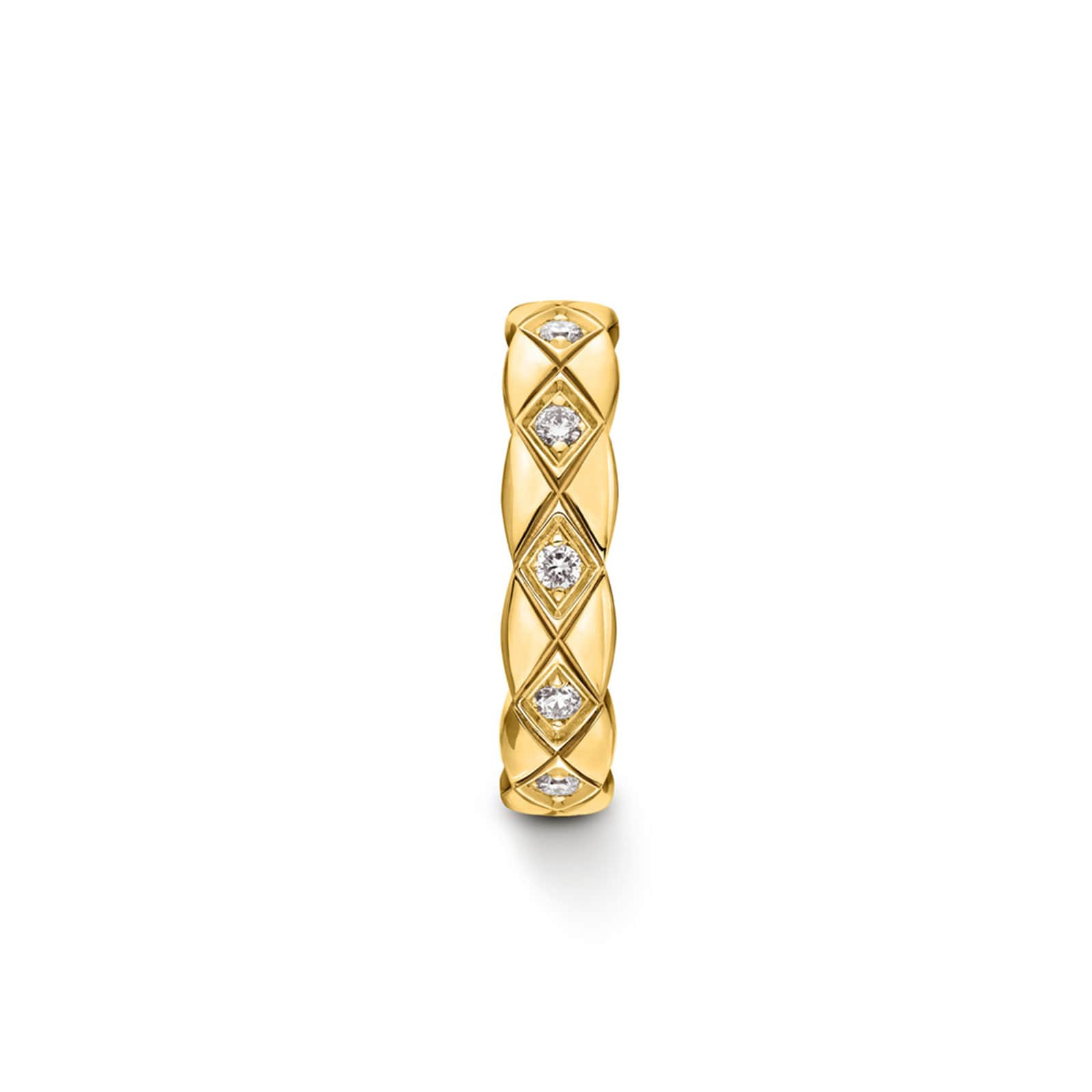 18k Yellow Gold 0.05cttw Diamond Coco Crush Single Huggie Earring