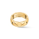Chanel Jewelry 18k Yellow Gold Coco Crush Quilted Small Band Size 7.5