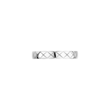 Chanel Jewelry 18k White Gold Coco Crush Quilted Mini Band Size 7.25