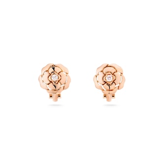 Chanel Jewelry 18k Rose Gold 0.09cttw Diamond Extrait De Camélia Earrings Chanel Jewelry 18k Rose Gold 0.09cttw Diamond Extrait De Camélia Earrings