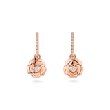 Chanel Jewelry 18k Rose Gold 0.14cttw Diamond Extrait De Camélia Drop Earrings
