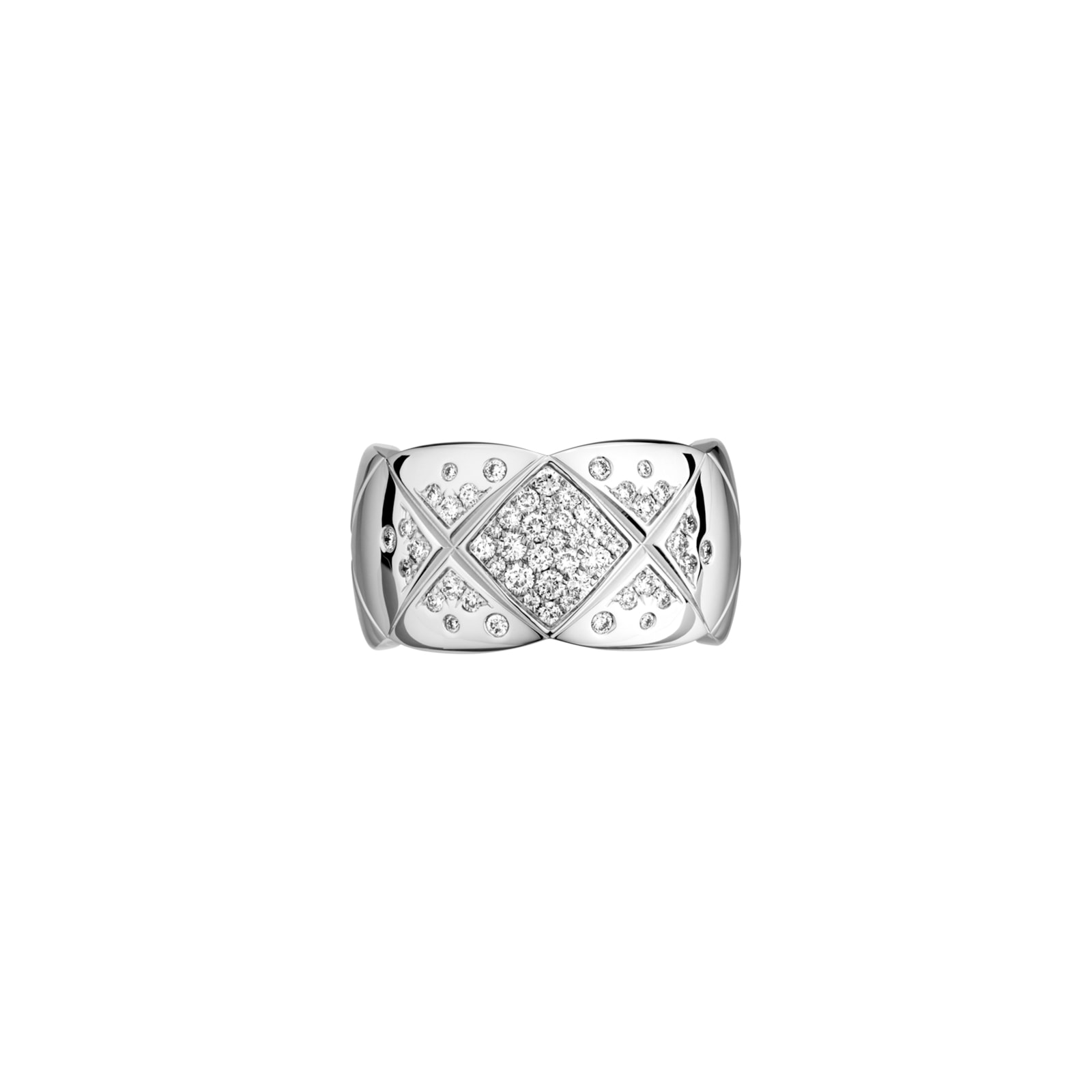 Chanel Jewelry 18k White Gold 0.46cttw Diamond Coco Crush Large Band Size 6.25