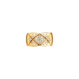 Chanel 18k Yellow Gold 0.46cttw Diamond Coco Crush Band Size 6.75