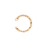 Chanel Jewelry 18k Beige Gold Coco Crush Quilted Motif Single Huggie Earring