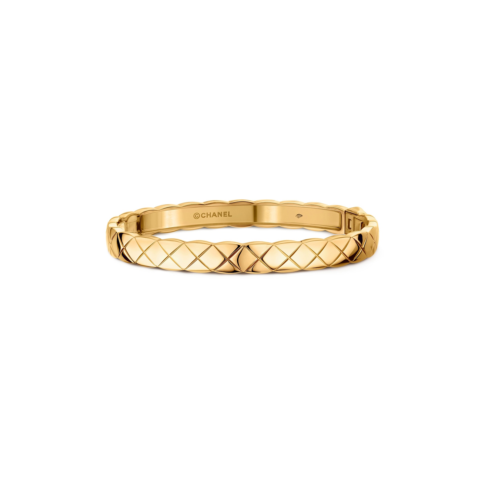 Chanel Jewelry 18k Yellow Gold Coco Crush Quilted Motif Bracelet J11139 ...