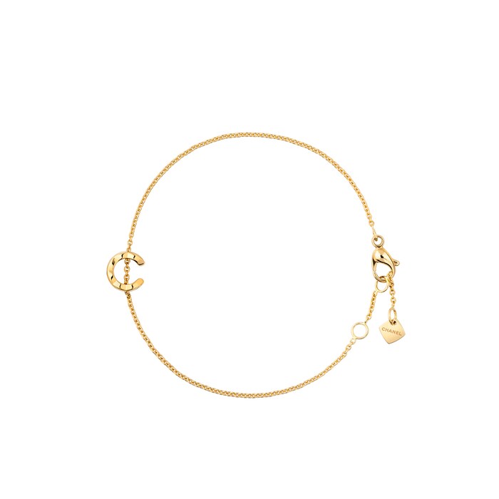 Chanel Jewelry 18k Yellow Gold Coco Crush 'C' Chain Bracelet