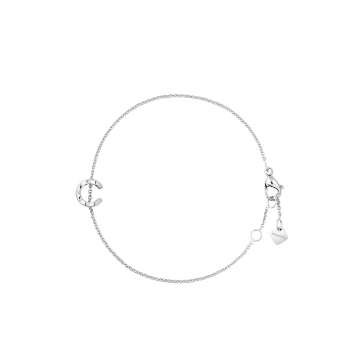 Chanel Jewelry 18k White Gold Coco Crush 'C' Chain Bracelet