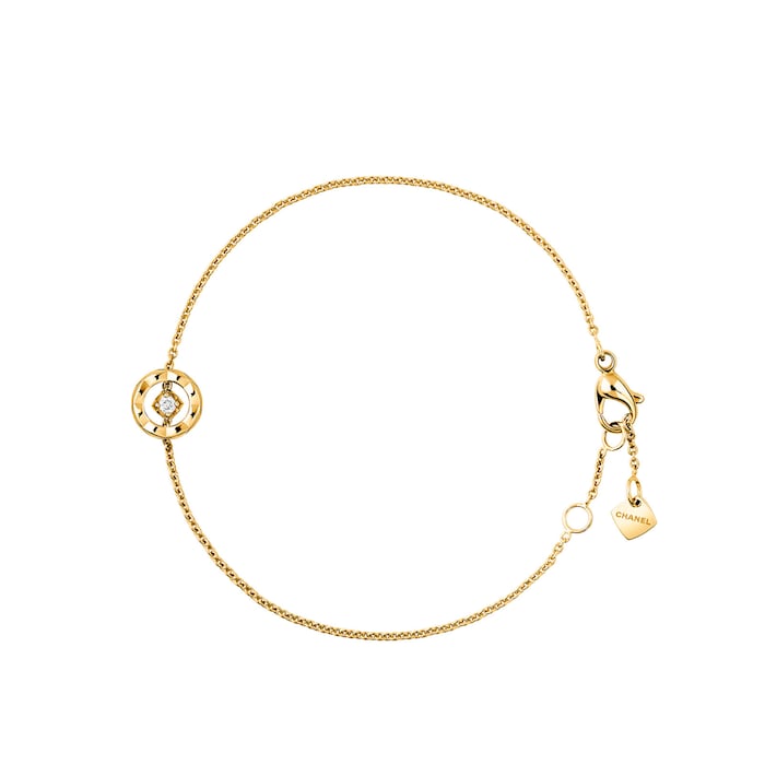 Chanel Jewelry 18k Yellow Gold 0.03cttw Diamond Coco Crush 'O' Chain Bracelet