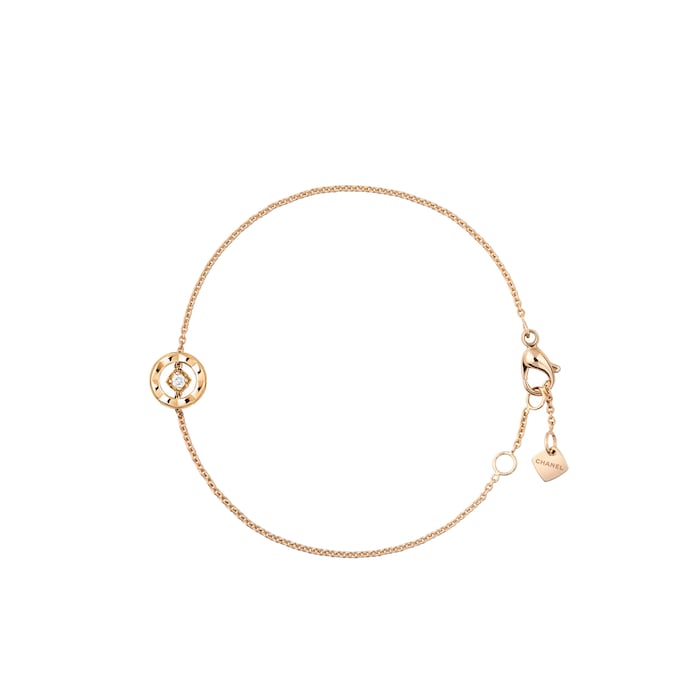 Chanel Jewelry 18k Beige Gold 0.03cttw Diamond Coco Crush 'O' Chain Bracelet