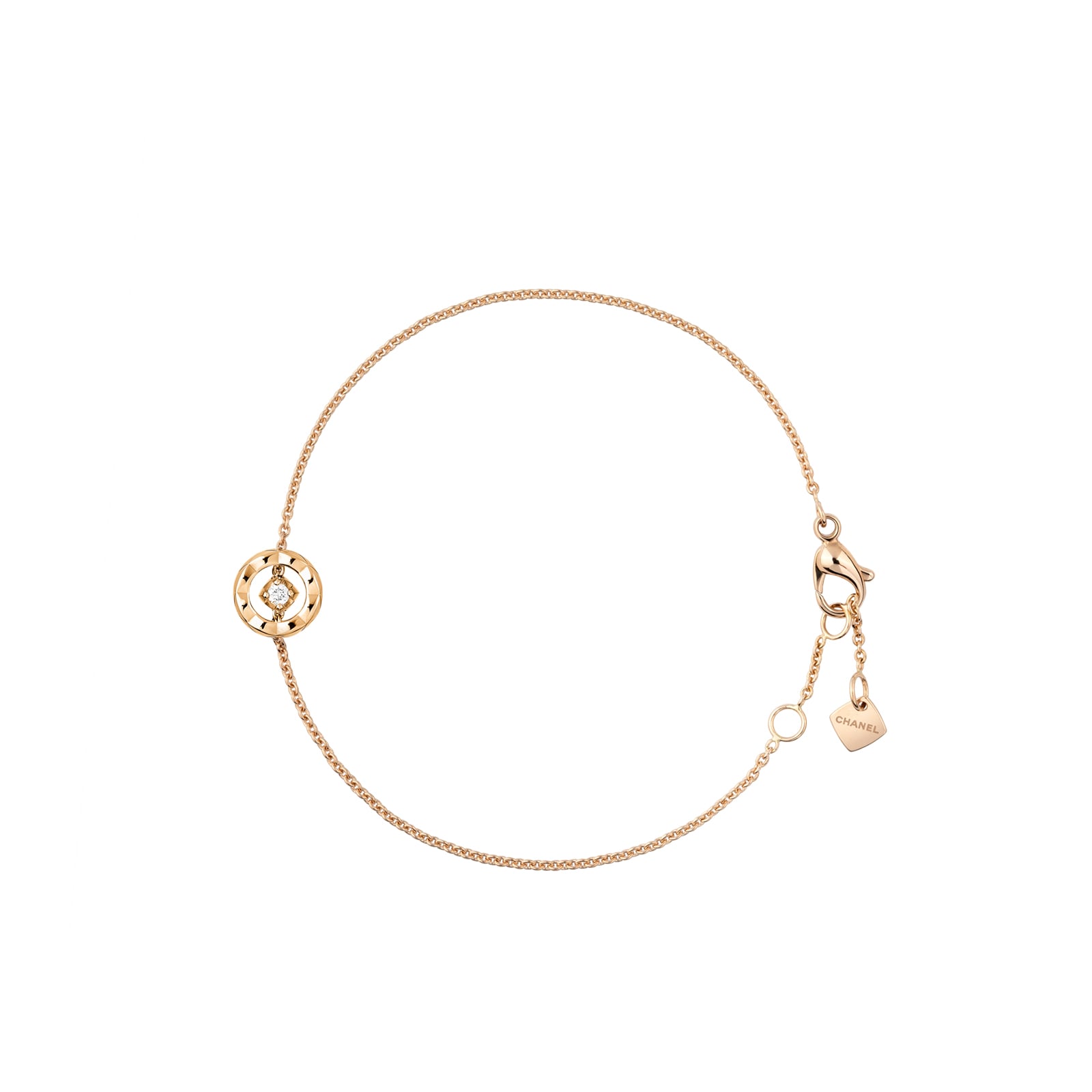 Chanel Jewelry 18k Beige Gold 0.03cttw Diamond Coco Crush 'O' Chain Bracelet Chanel Jewelry 18k Beige Gold 0.03cttw Diamond Coco Crush 'O' Chain Bracelet