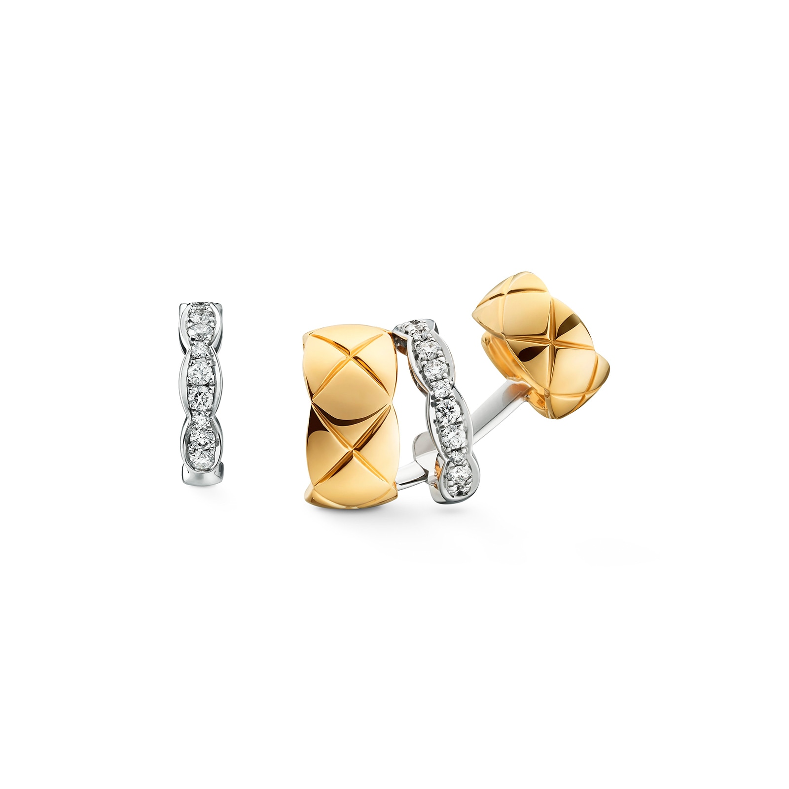 Chanel CC Logo Earrings Small Version 18k White Gold, Diamonds -  JewelryReluxe