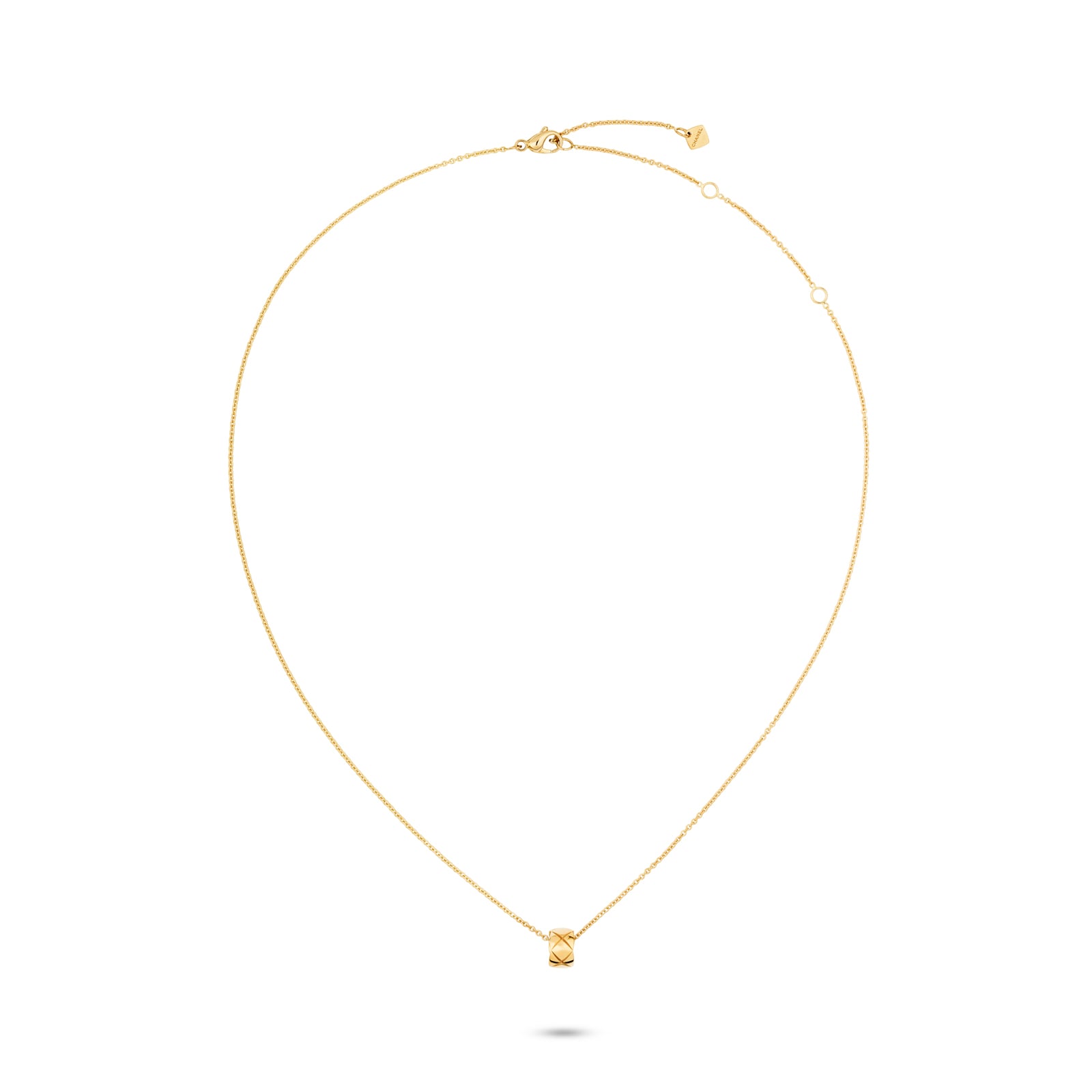 Chanel Jewelry 18k Yellow Gold Coco Crush Quilted Motif Necklace Chanel Jewelry 18k Yellow Gold Coco Crush Quilted Motif Necklace
