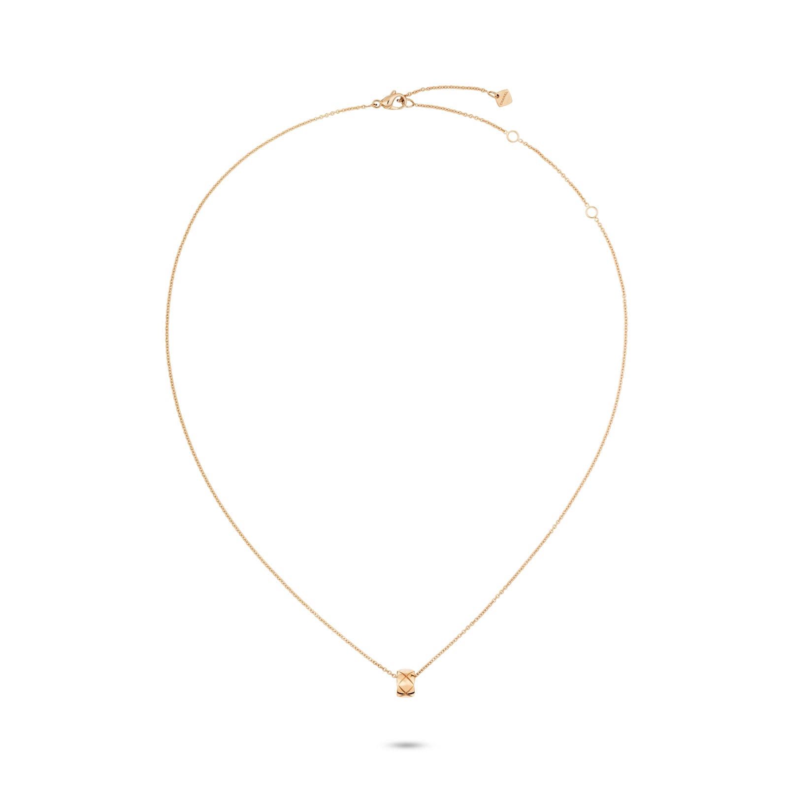 Chanel Jewelry 18k Beige Gold Coco Crush Quilted Motif Necklace Chanel Jewelry 18k Beige Gold Coco Crush Quilted Motif Necklace