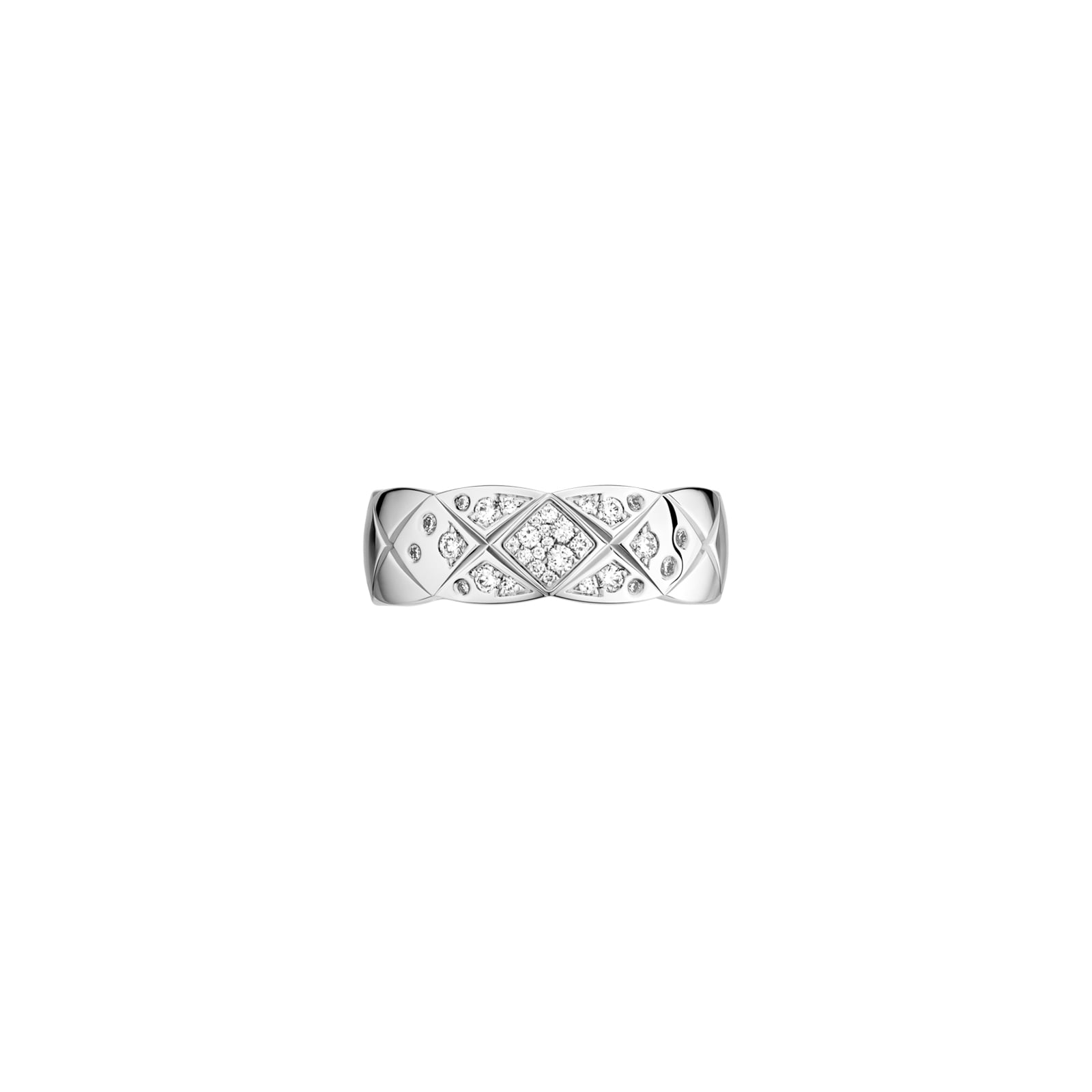 Chanel Jewelry 18k White Gold 0.18cttw Diamond Coco Crush Small Band Size 6.25 Chanel Jewelry 18k White Gold 0.18cttw Diamond Coco Crush Small Band Size 6.25