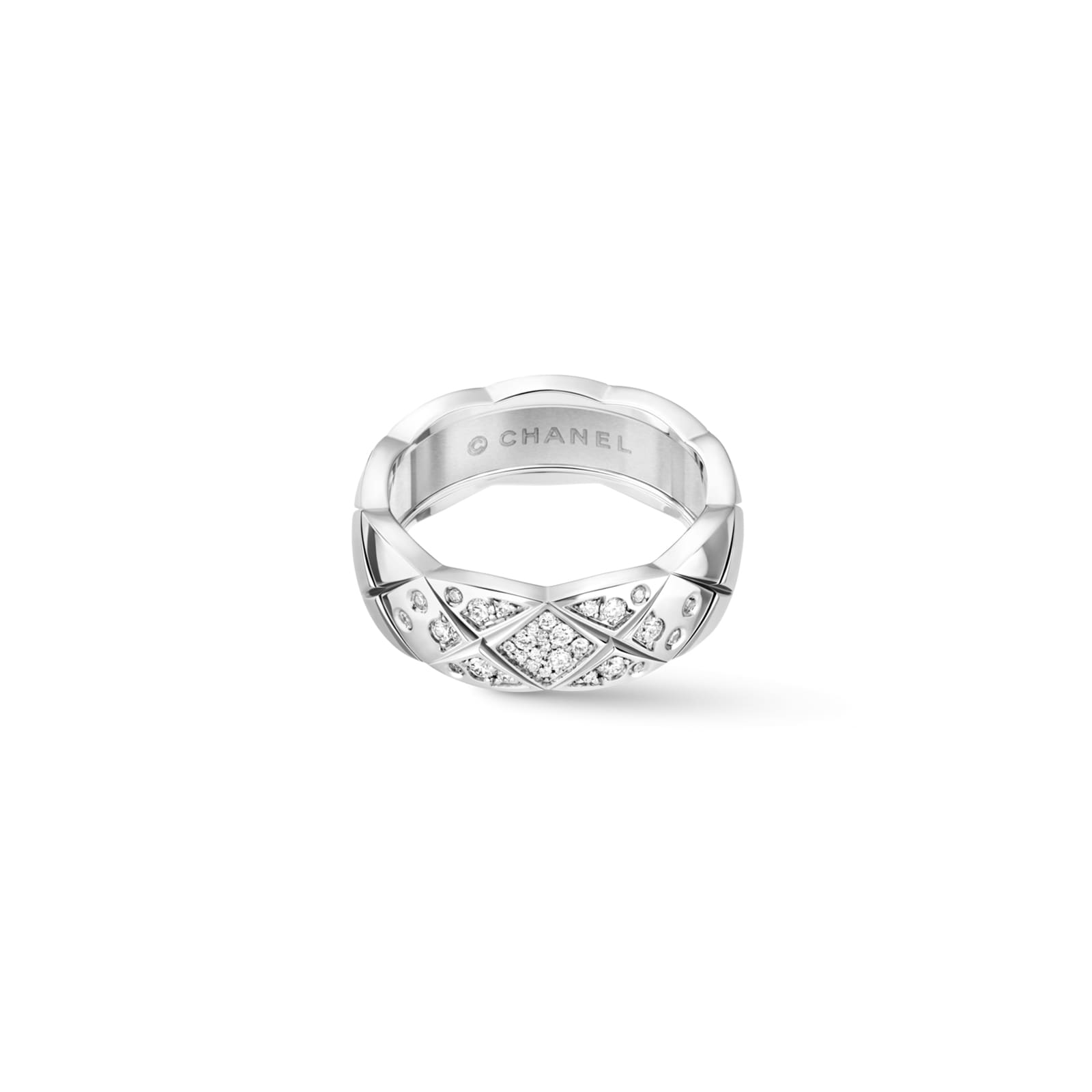 Chanel Jewelry 18k White Gold 0.18cttw Diamond Coco Crush Small Band Size 6.25 Chanel Jewelry 18k White Gold 0.18cttw Diamond Coco Crush Small Band Size 6.25