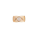 Chanel Jewelry 18k Beige Gold 0.44cttw Diamond Coco Crush Large Band Size 6.25