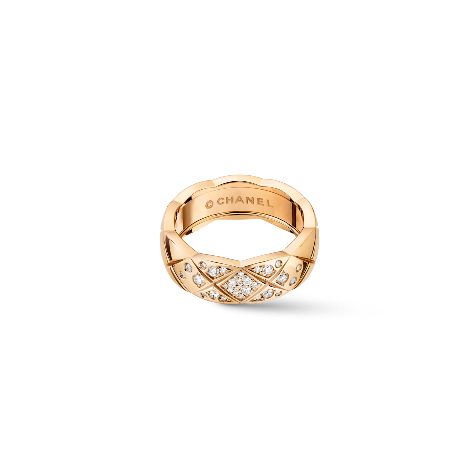 Chanel Jewelry 18k Beige Gold 0.19cttw Diamond Coco Crush Small Band Size 6.25 Chanel Jewelry 18k Beige Gold 0.19cttw Diamond Coco Crush Small Band Size 6.25