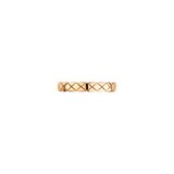 Chanel Jewelry 18k Beige Gold Coco Crush Quilted Mini Band Size 6.25