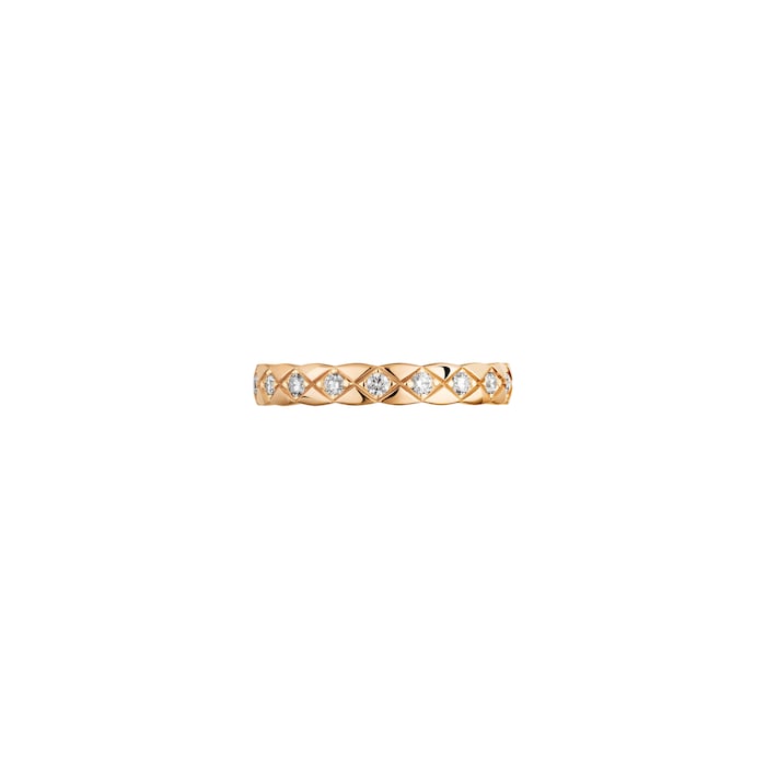 Chanel Jewelry 18k Beige Gold 0.37cttw Diamond Coco Crush Mini Band Size 6.25