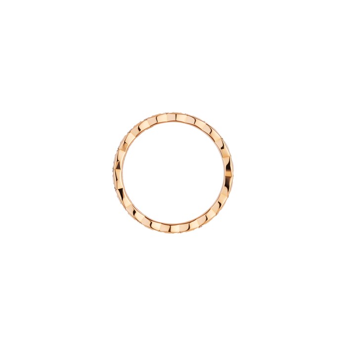 Chanel Jewelry 18k Beige Gold 0.37cttw Diamond Coco Crush Mini Band Size 6.25