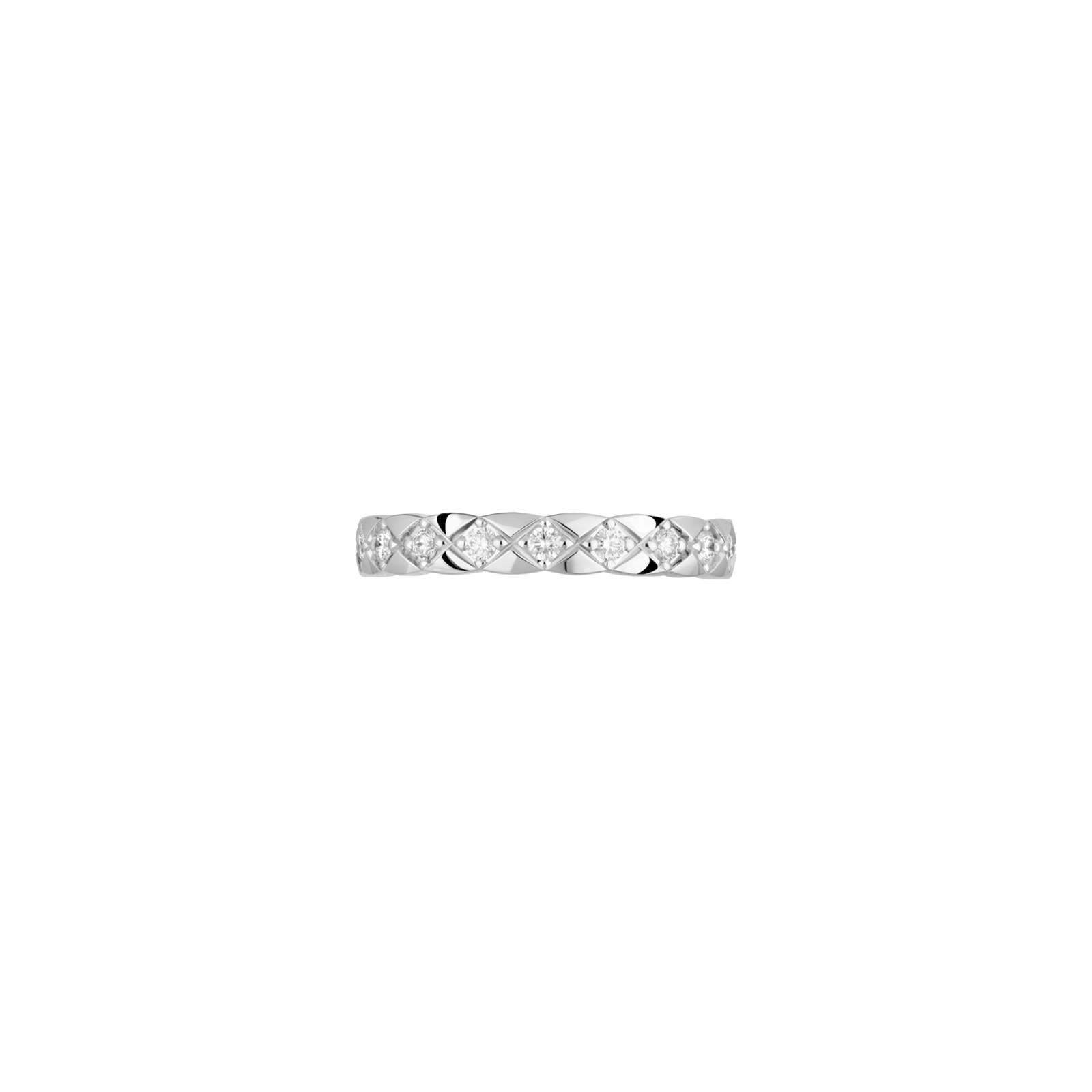 Chanel Jewelry 18k White Gold 0.34cttw Diamond Coco Crush Mini Band Size 6.25 Chanel Jewelry 18k White Gold 0.34cttw Diamond Coco Crush Mini Band Size 6.25