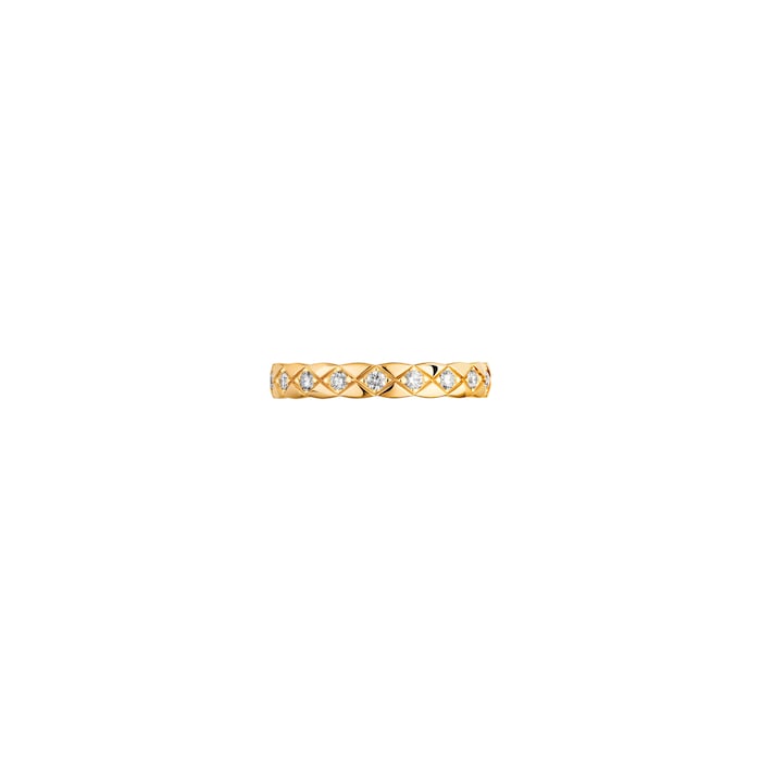 Chanel Jewelry 18k Yellow Gold 0.35cttw Diamond Coco Crush Mini Band Size 6.25