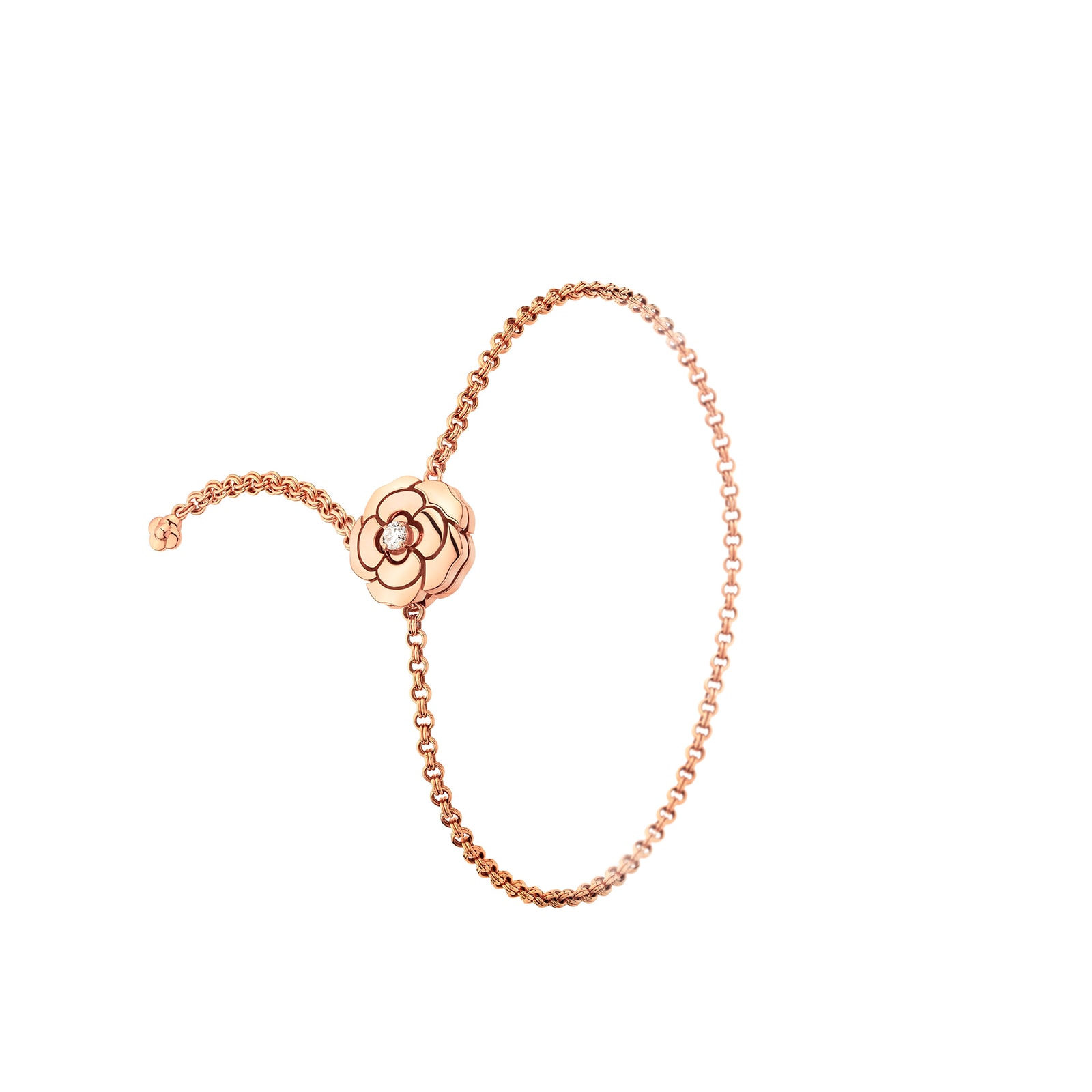 Chanel Jewelry 18k Rose Gold 0.13cttw Diamond Extrait De Camélia Bracelet