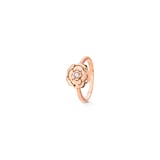 Chanel Jewelry 18k Rose Gold 0.05cttw Diamond Extrait De Camélia Ring Size 6.25