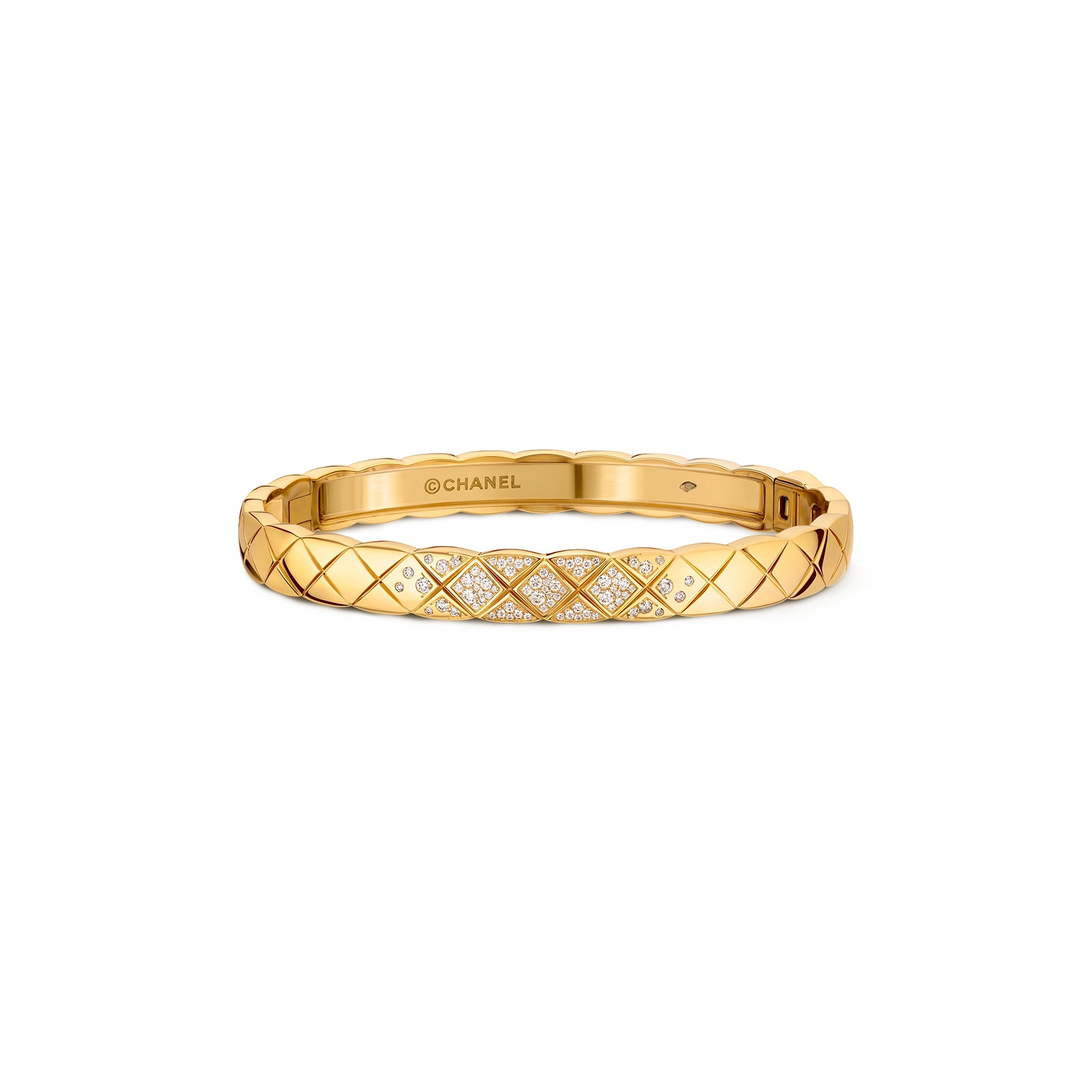 Chanel Jewelry 18k Yellow Gold 0.25cttw Diamond Coco Crush Bangle Chanel Jewelry 18k Yellow Gold 0.25cttw Diamond Coco Crush Bangle