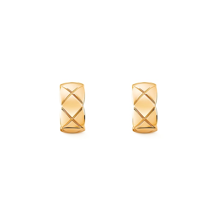 Chanel Jewelry 18k Yellow Gold Small Coco Crush Hoop Earrings