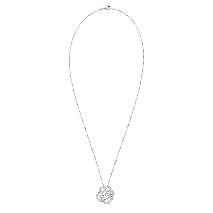 Chanel Jewelry 18k White Gold 0.85cttw Diamond Fil De Camélia Small Necklace