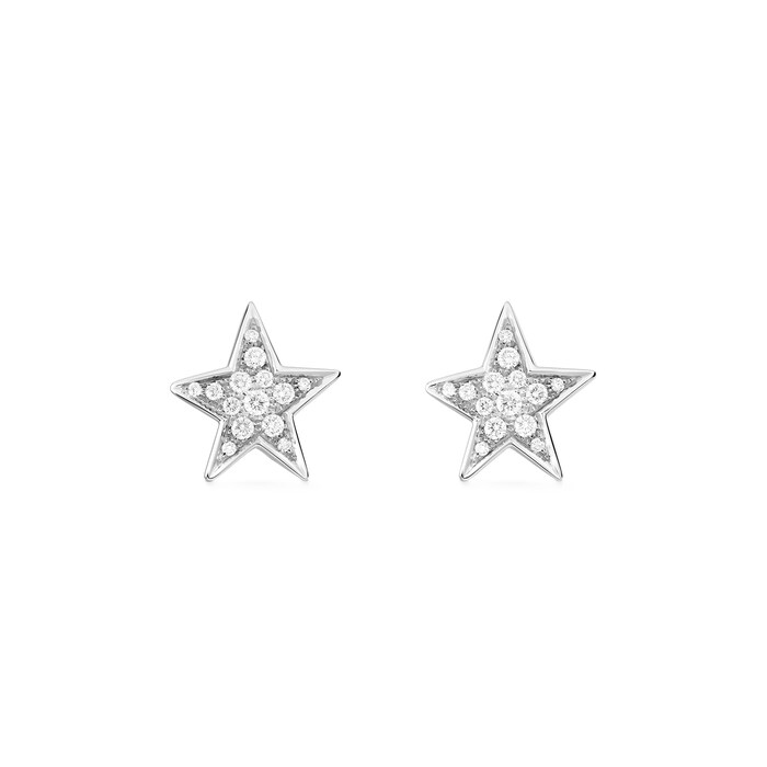 Chanel Jewelry 18k White Gold 0.57cttw Diamond Comète Géode Star Stud Earrings