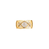 Chanel Jewelry 18k Yellow Gold 0.46cttw Diamond Coco Crush Large Band Size 7.25