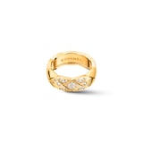 Chanel Jewelry 18k Yellow Gold 0.18cttw Diamond Coco Crush Small Band Size 7.25