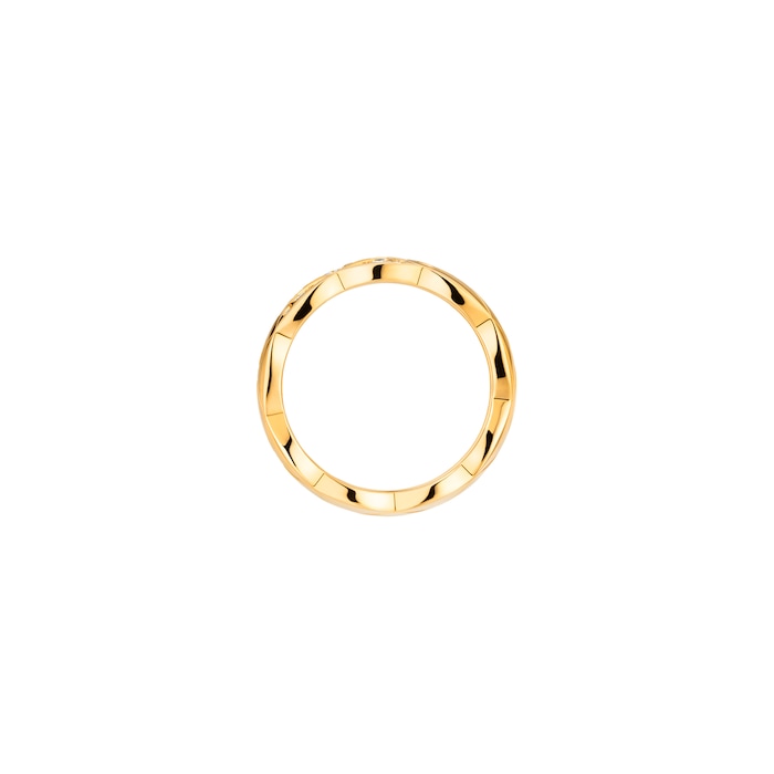 Chanel Jewelry 18k Yellow Gold 0.18cttw Diamond Coco Crush Small Band Size 7.25