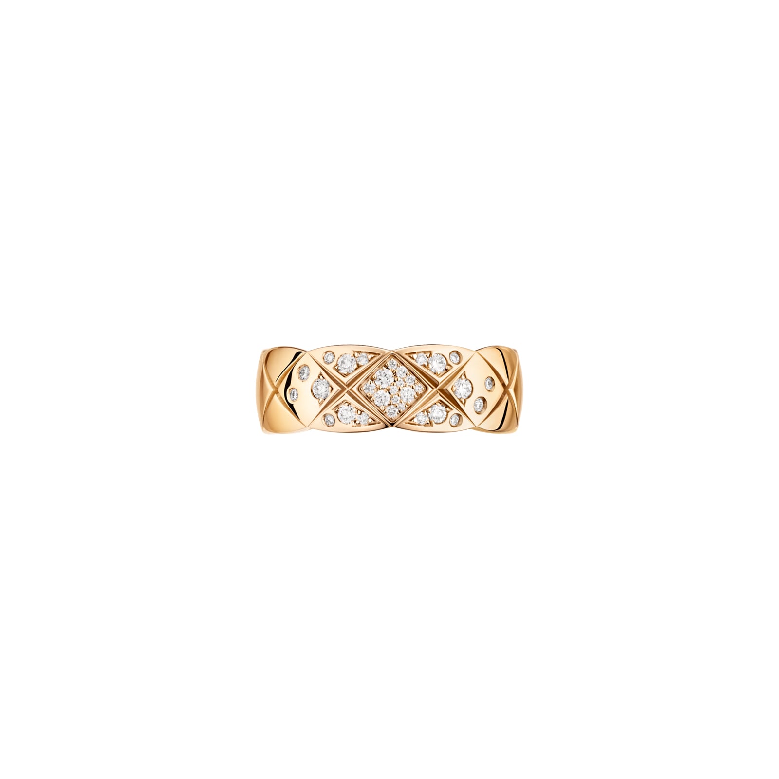 Chanel Jewelry 18k Beige Gold 0.19cttw Diamond Coco Crush Small Band Size 6.75 Chanel Jewelry 18k Beige Gold 0.19cttw Diamond Coco Crush Small Band Size 6.75