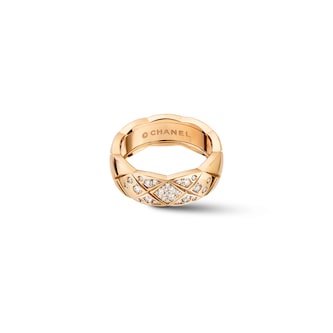 Chanel Jewelry 18k Beige Gold 0.19cttw Diamond Coco Crush Small Band Size 6.75 Chanel Jewelry 18k Beige Gold 0.19cttw Diamond Coco Crush Small Band Size 6.75