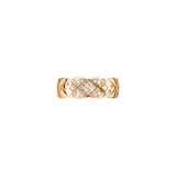 Chanel Jewelry 18k Beige Gold 0.19cttw Diamond Coco Crush Small Band Size 7.25